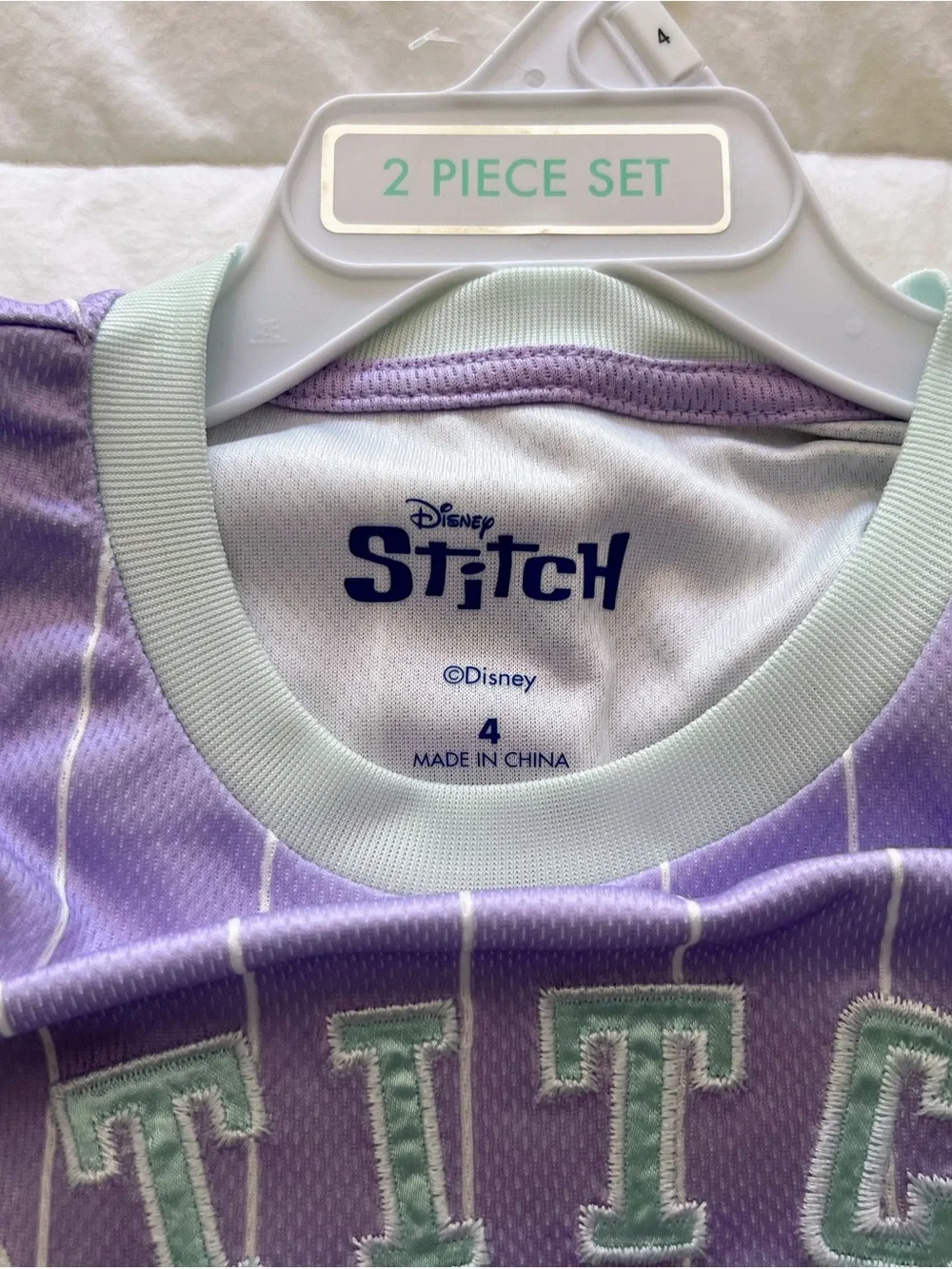 Disney Stitch Lavender Kids 2 Piece Set